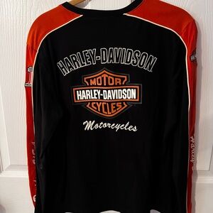 Harley-Davidson Women’s Black and Orange Long Sleeve Shirt